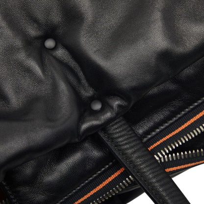 Prada Tote Shoulder Bag Black Leather