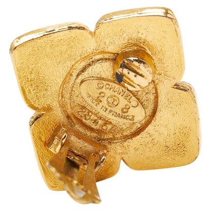 Chanel Vintage Pearl Earrings Gold Plated