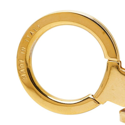 Louis Vuitton Porte Cles Chenne Pastille Key Holder Charm Gold Brown Plated