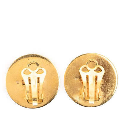 Hermes Enamel Vintage Belt Motif Round Earring