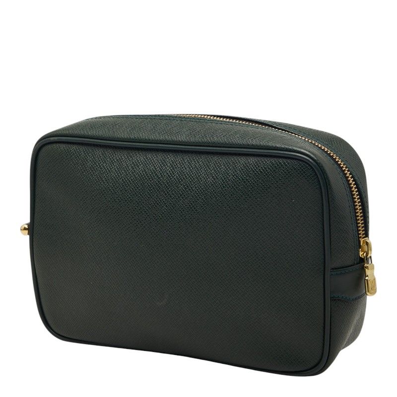 Louis Vuitton Taiga Clutch Dark Green Esepia Leather