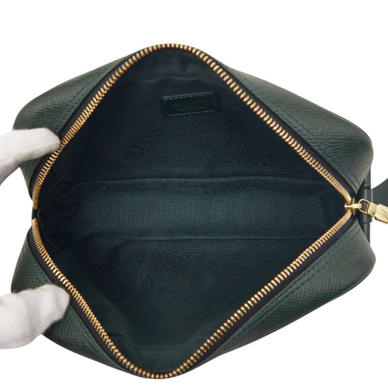 Louis Vuitton Taiga Clutch Dark Green Esepia Leather