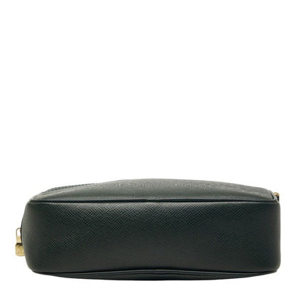Louis Vuitton Taiga Clutch Dark Green Esepia Leather