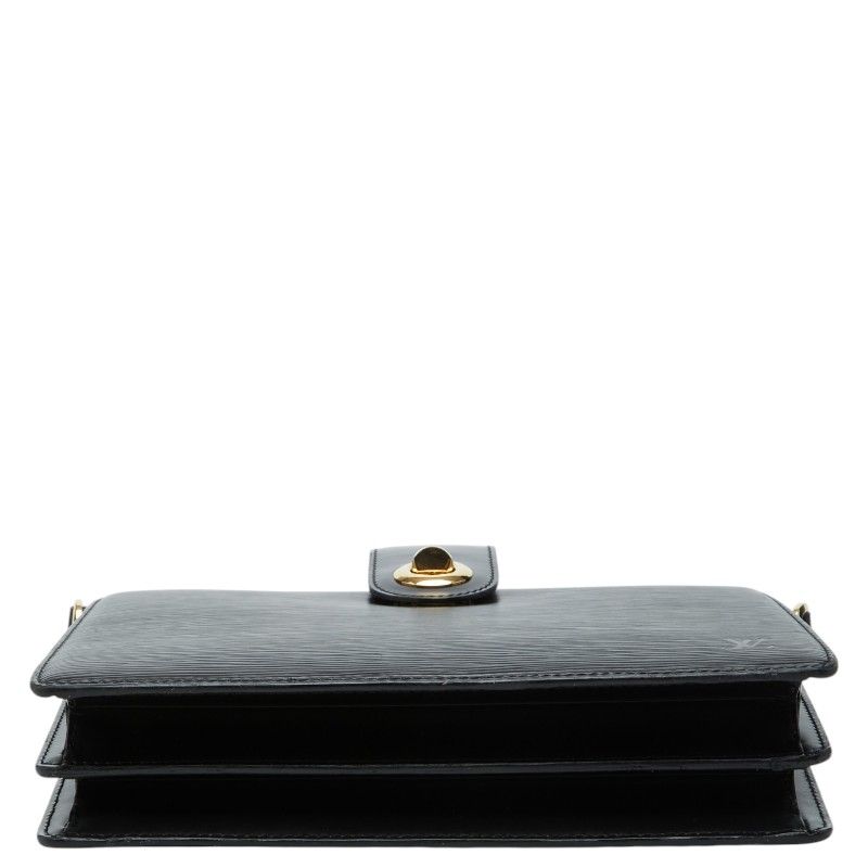 Louis Vuitton Epi Capuchin Shoulder Bag Black Noir Leather