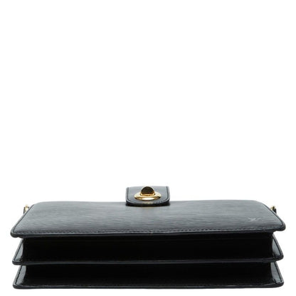 Louis Vuitton Epi Capuchin Shoulder Bag Black Noir Leather