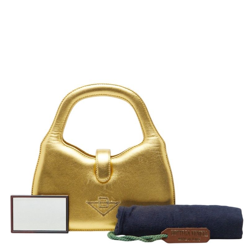 Bottega Veneta Mini Handbag Gold Leather
