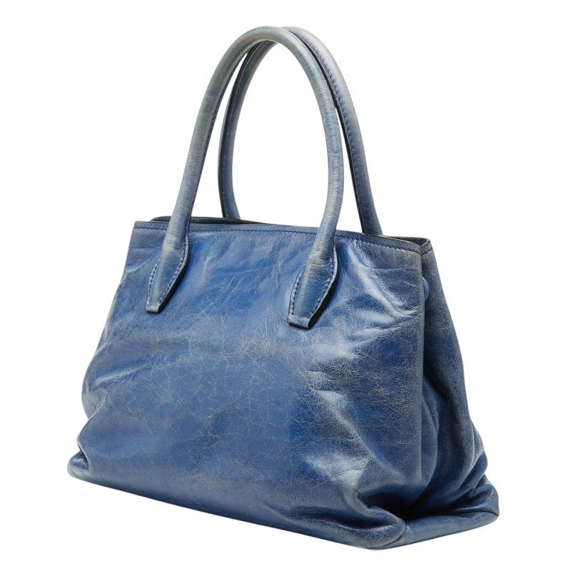 Miu Miu Miu 2-Way Shoulder Bag Blue Leather