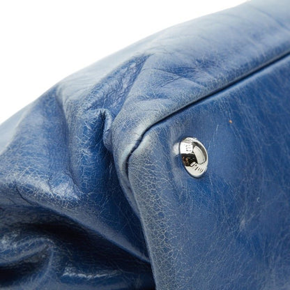 Miu Miu Miu 2-Way Shoulder Bag Blue Leather