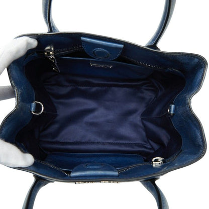 Miu Miu Miu 2-Way Shoulder Bag Blue Leather
