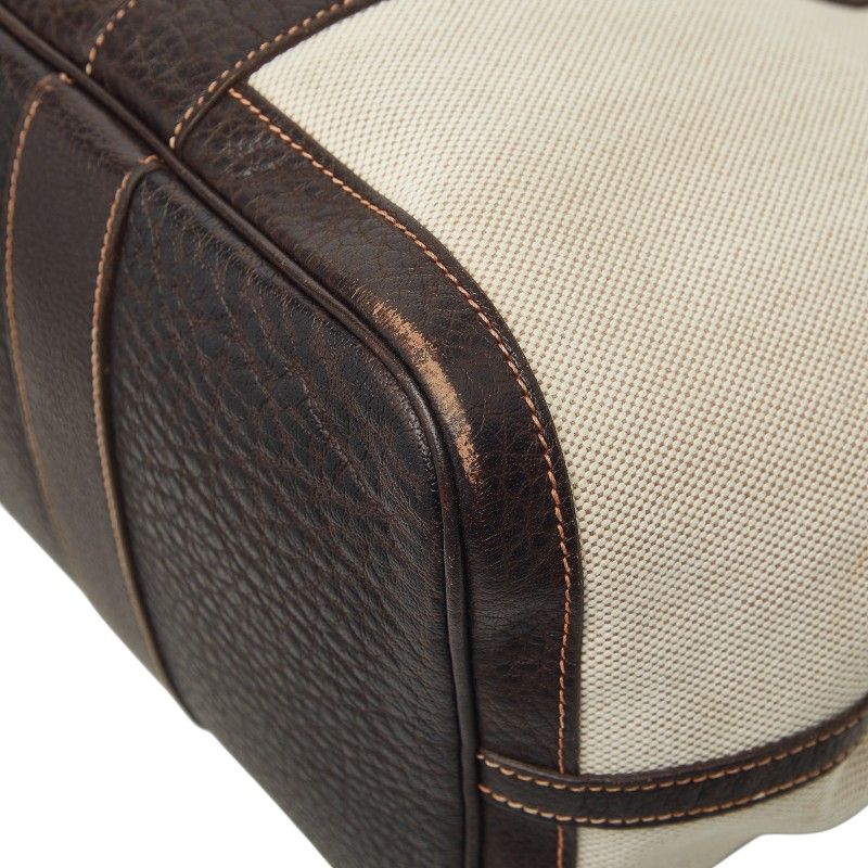 Hermes Garden Party PM Tote Brown Toilet Ash Leather Canvas