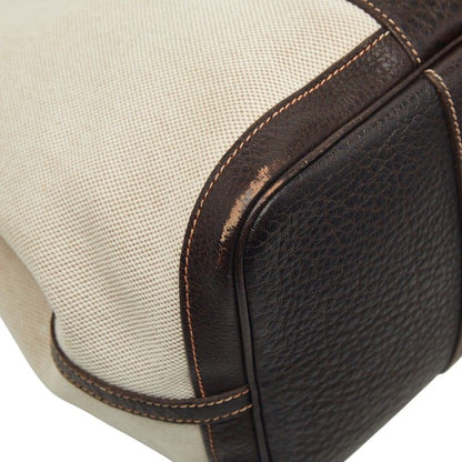 Hermes Garden Party PM Tote Brown Toilet Ash Leather Canvas
