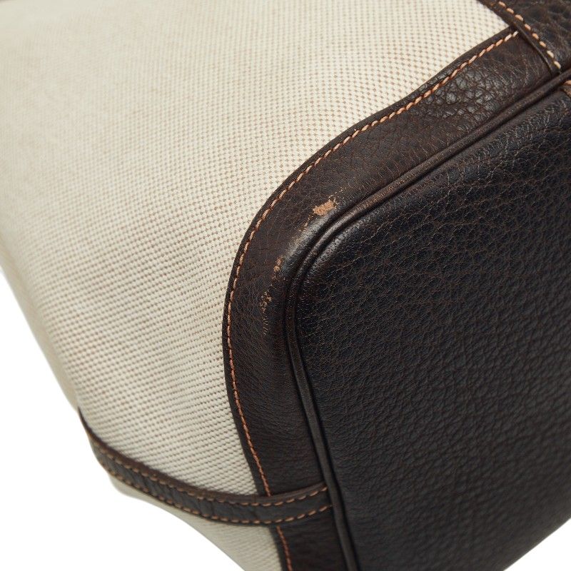 Hermes Garden Party PM Tote Brown Toilet Ash Leather Canvas