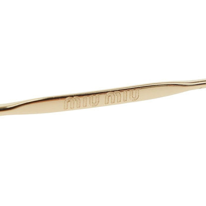 Miu Miu Miu Gradient Round Sunglasses Brown Gold Plastic Plated Eyewear