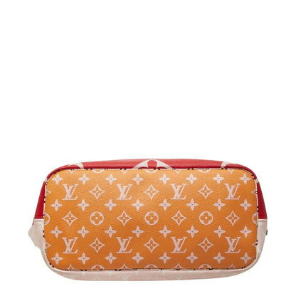 Louis Vuitton Monogram Giant Neverfull MM Tote Shoulder Bag Rouge Red Multicolor