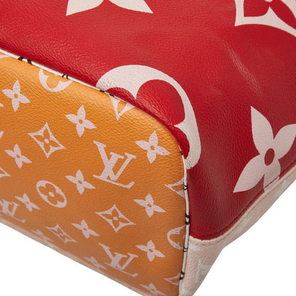 Louis Vuitton Monogram Giant Neverfull MM Tote Shoulder Bag Rouge Red Multicolor