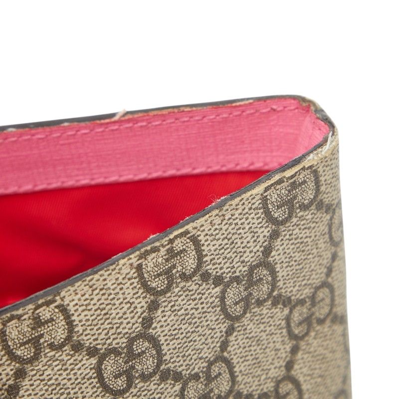 Gucci GG Supreme Children's Ribbon Handbag Beige Pink Leather