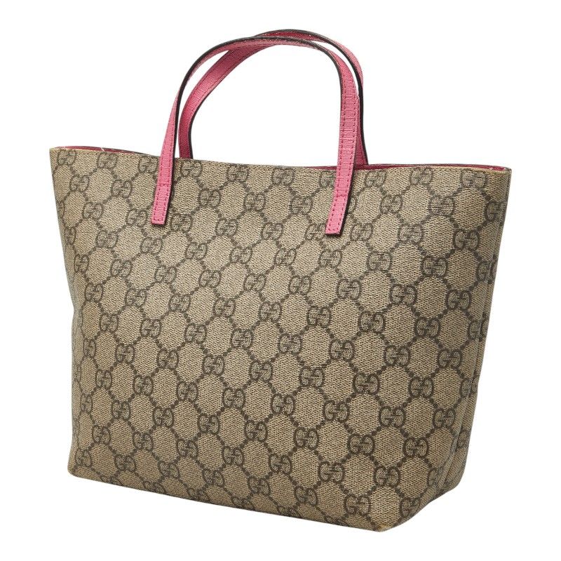 Gucci GG Supreme Children's Ribbon Handbag Beige Pink Leather