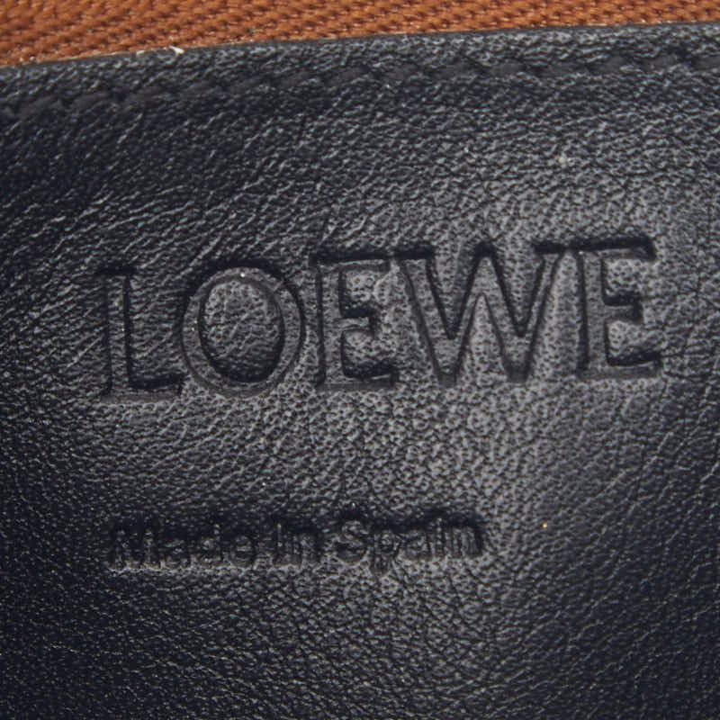 Loewe Anagram Puzzle Coin Case Card Brown Pink White Leather