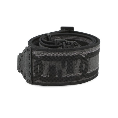 Fendi Shoulder Strap You Fflogo Canvas Leather Black