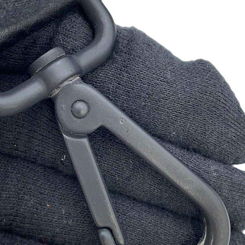 Fendi Shoulder Strap You Fflogo Canvas Leather Black
