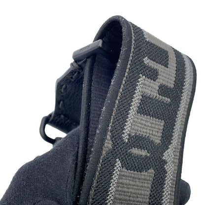 Fendi Shoulder Strap You Fflogo Canvas Leather Black