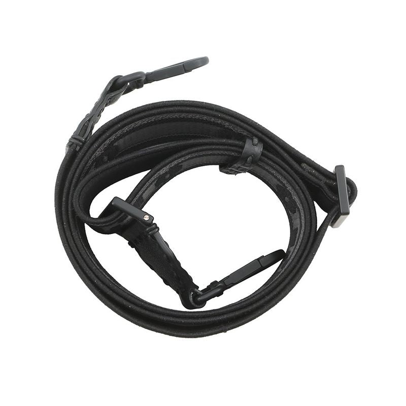Fendi Shoulder Strap You Fflogo Canvas Leather Black