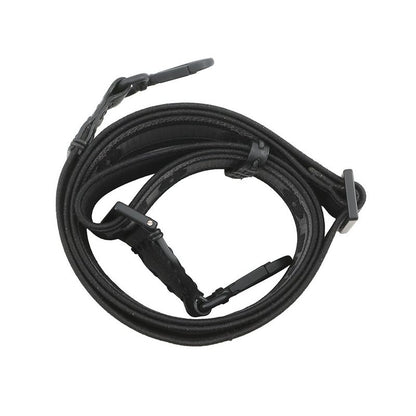 Fendi Shoulder Strap You Fflogo Canvas Leather Black