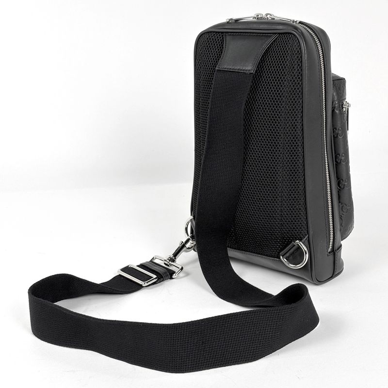 Gucci Guccissima Shoulder Bag Bag Leather Black