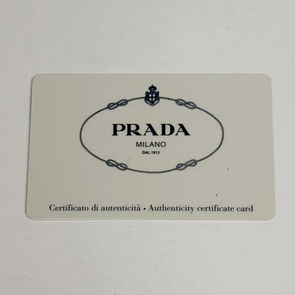 Prada Logo Tote 2-Way Shoulder Bag Leather Light Beige