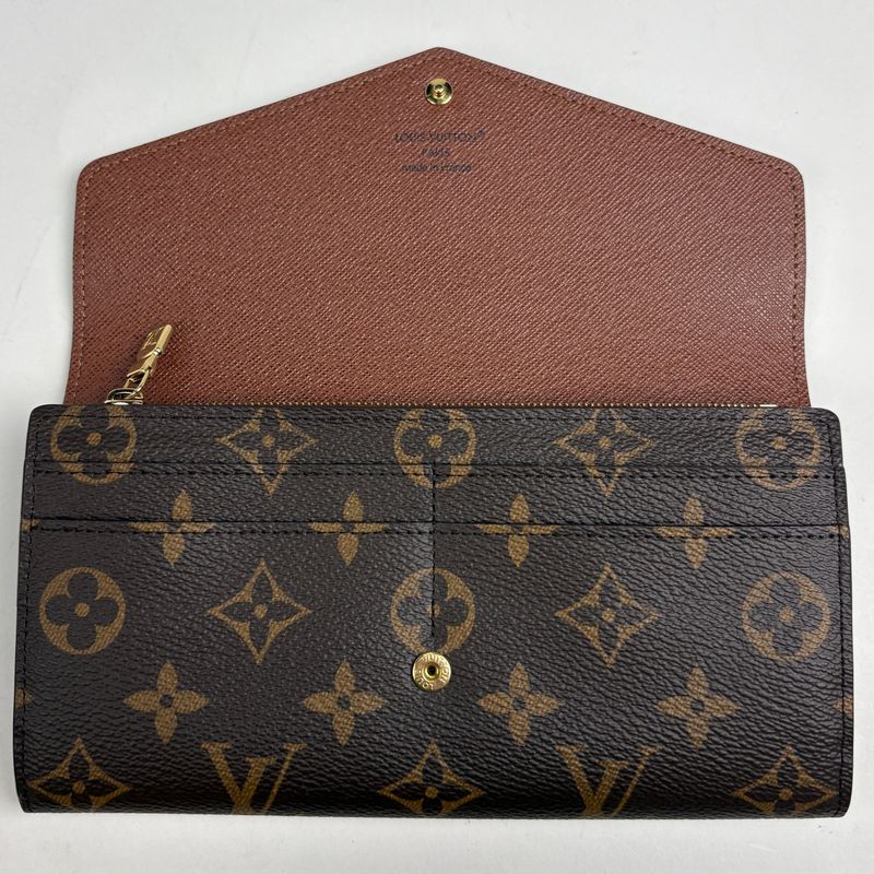 Louis Vuitton Portefeuille Sarah Bifold Wallet Monogram Brown