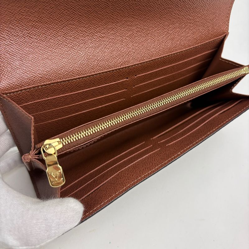 Louis Vuitton Portefeuille Sarah Bifold Wallet Monogram Brown