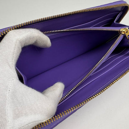 Bottega Veneta Intrecciato Wallet Leather Purple