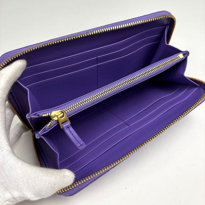 Bottega Veneta Intrecciato Wallet Leather Purple