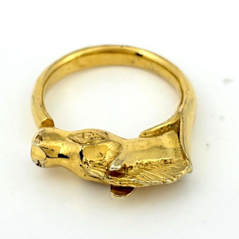 Hermes Chevalhos Ring Gold Plated