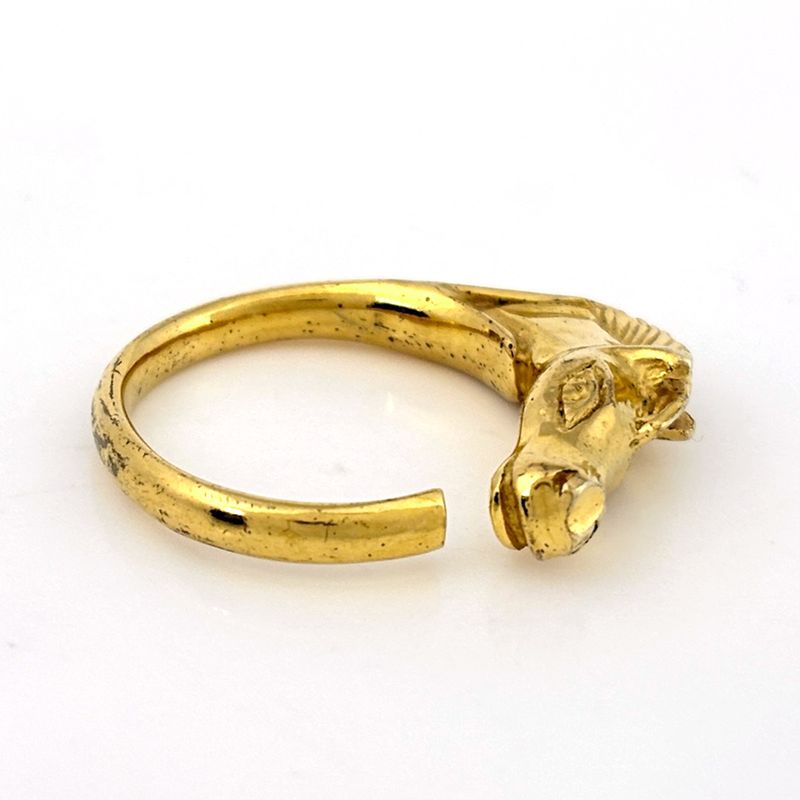 Hermes Chevalhos Ring Gold Plated