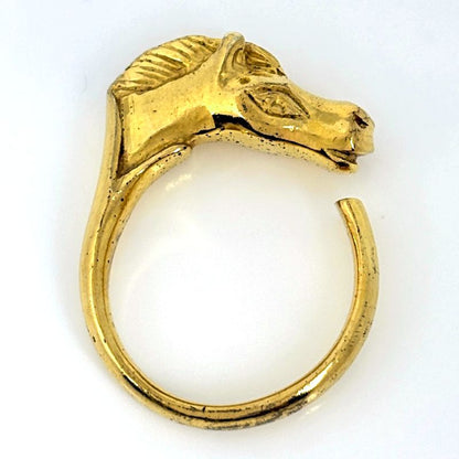 Hermes Chevalhos Ring Gold Plated