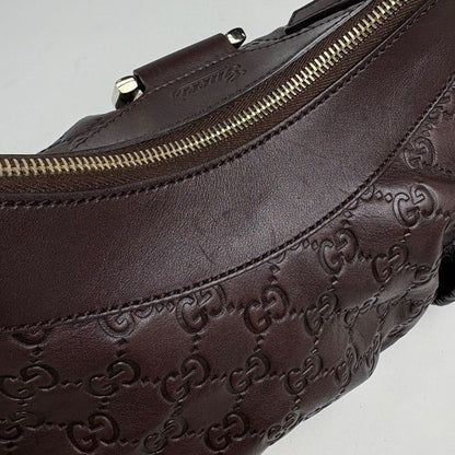 Gucci Guccissima Shoulder Bag Guccissima Leather Dark Brown
