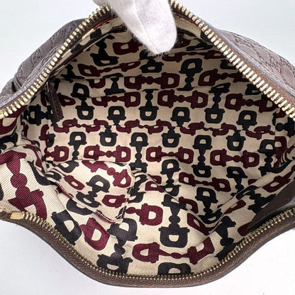 Gucci Guccissima Shoulder Bag Guccissima Leather Dark Brown
