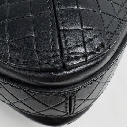 Bottega Veneta Intrecciato Scorpito Shoulder Bag Leather Black