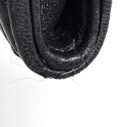 Chanel CC Logo Card Case Quilted Leather Black