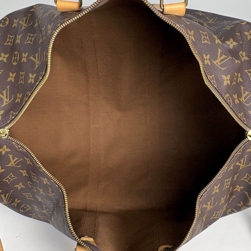 Louis Vuitton Keepall Bandouliere 55 Boston Bag Monogram Brown