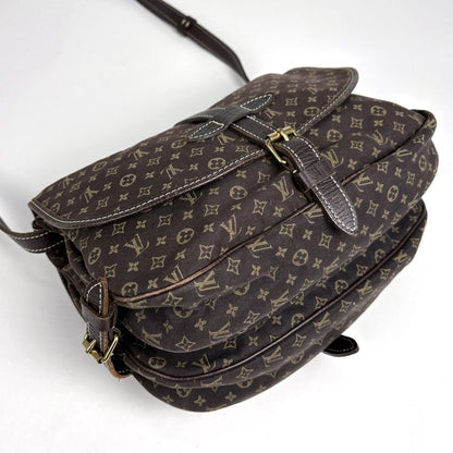 Louis Vuitton Saumur 30 Crossbody Shoulder Bag Monogram Mini Lin Ebene