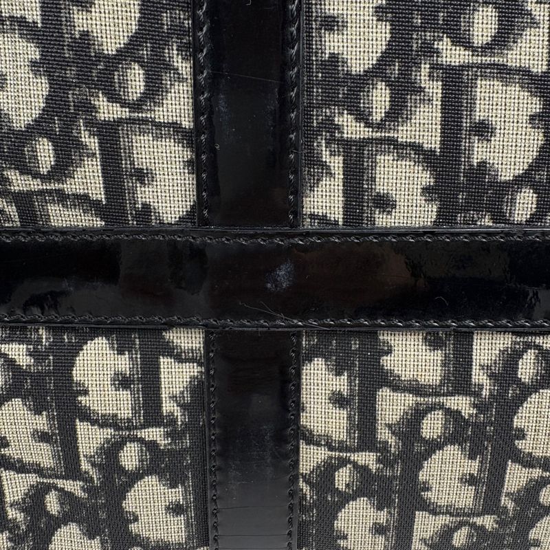 Dior Trotter Pattern Handbag Black White