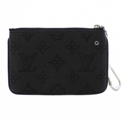 Louis Vuitton Pochette Cles Black Mahina Coin Case Noir KH
