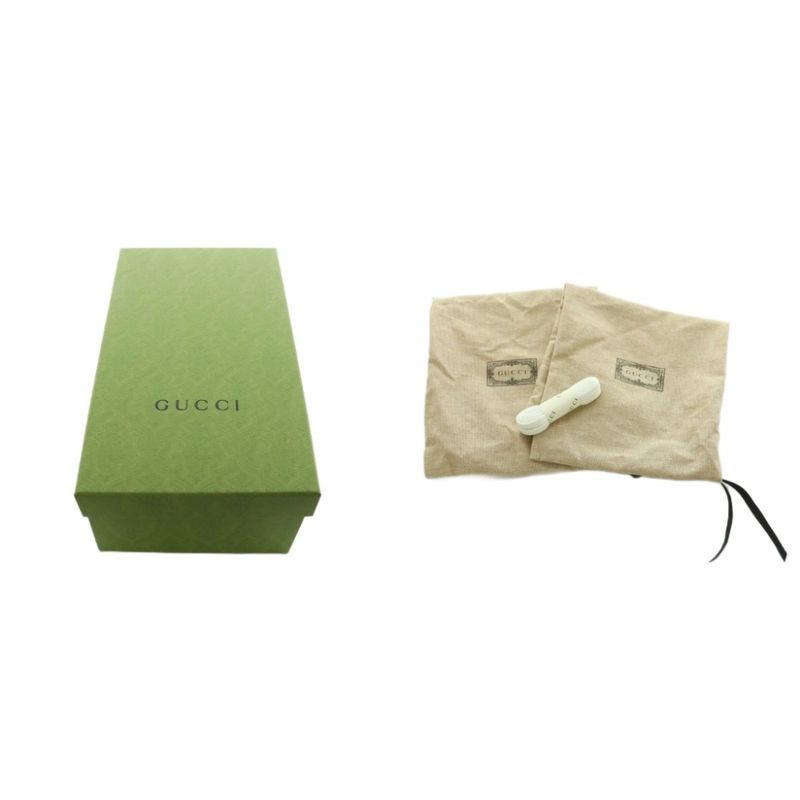 Gucci GG Embossed Leather Sneakers Shoes 36 23.0 cm White