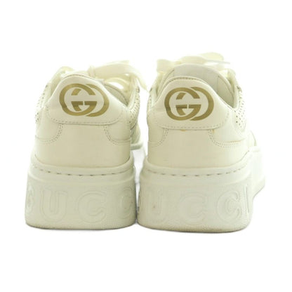 Gucci GG Embossed Leather Sneakers Shoes 36 23.0 cm White