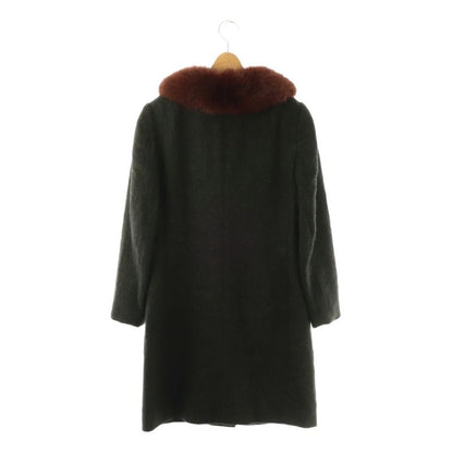 Dolce & Gabbana D&g Alpaca Coat Outer Long Fur 44 Charcoal Brown DO