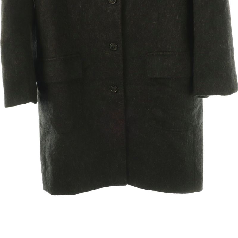 Dolce & Gabbana D&g Alpaca Coat Outer Long Fur 44 Charcoal Brown DO