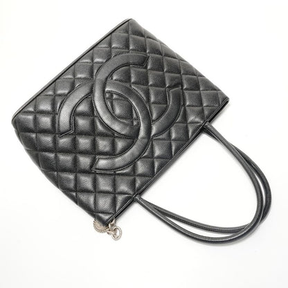 Chanel Tote Number 7 Medallion Caviar Leather