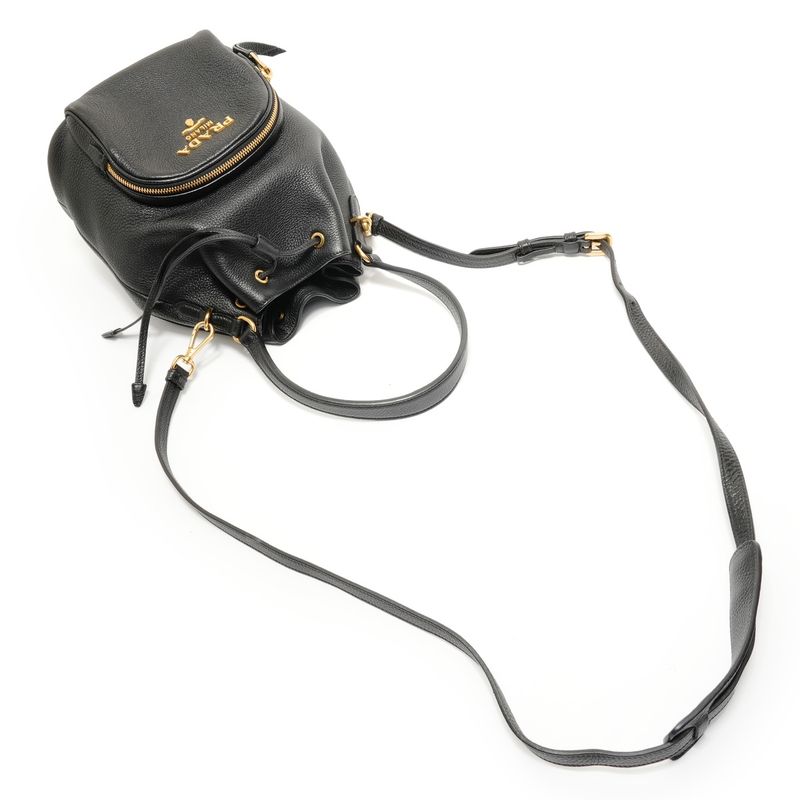 Prada Backpack 2-Way Leather Drawstring